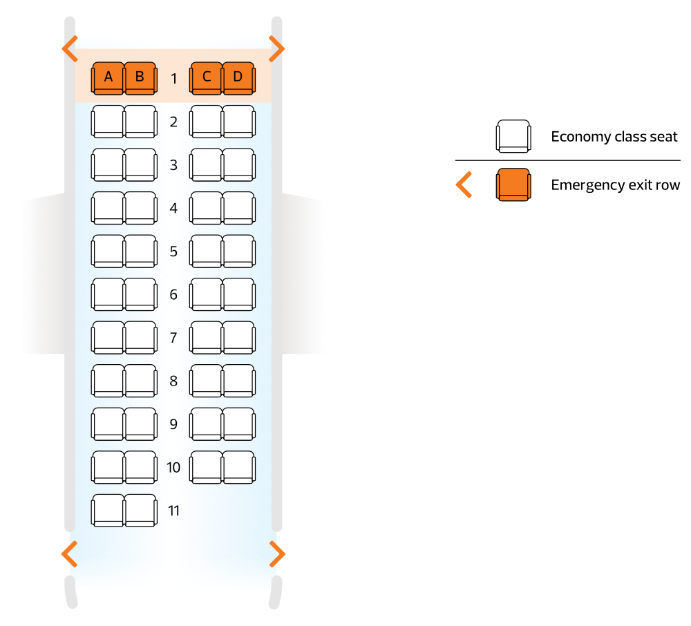 Seat Map for Airplane