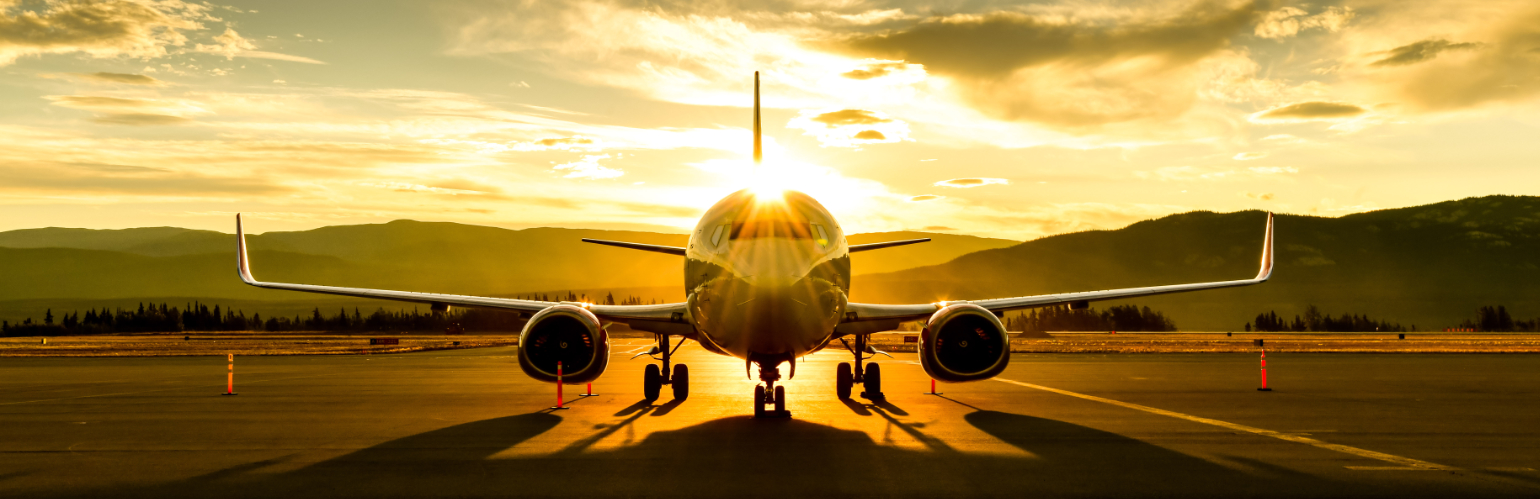 An Air North Boeing 737-500 in the sunrise