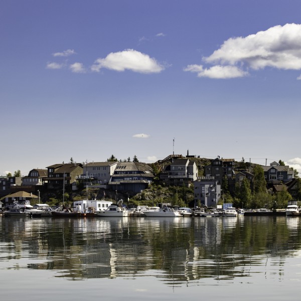 Scenery - Yellowknife boats and houses