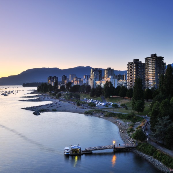 Scenery - Vancouver coastline at dusk