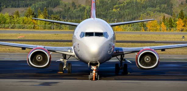 Front view of Air North Plane