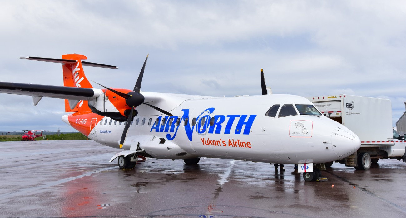 An Air North plane on the tarmac 