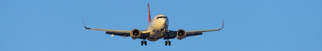 An Air North plane coming in for a landing. 